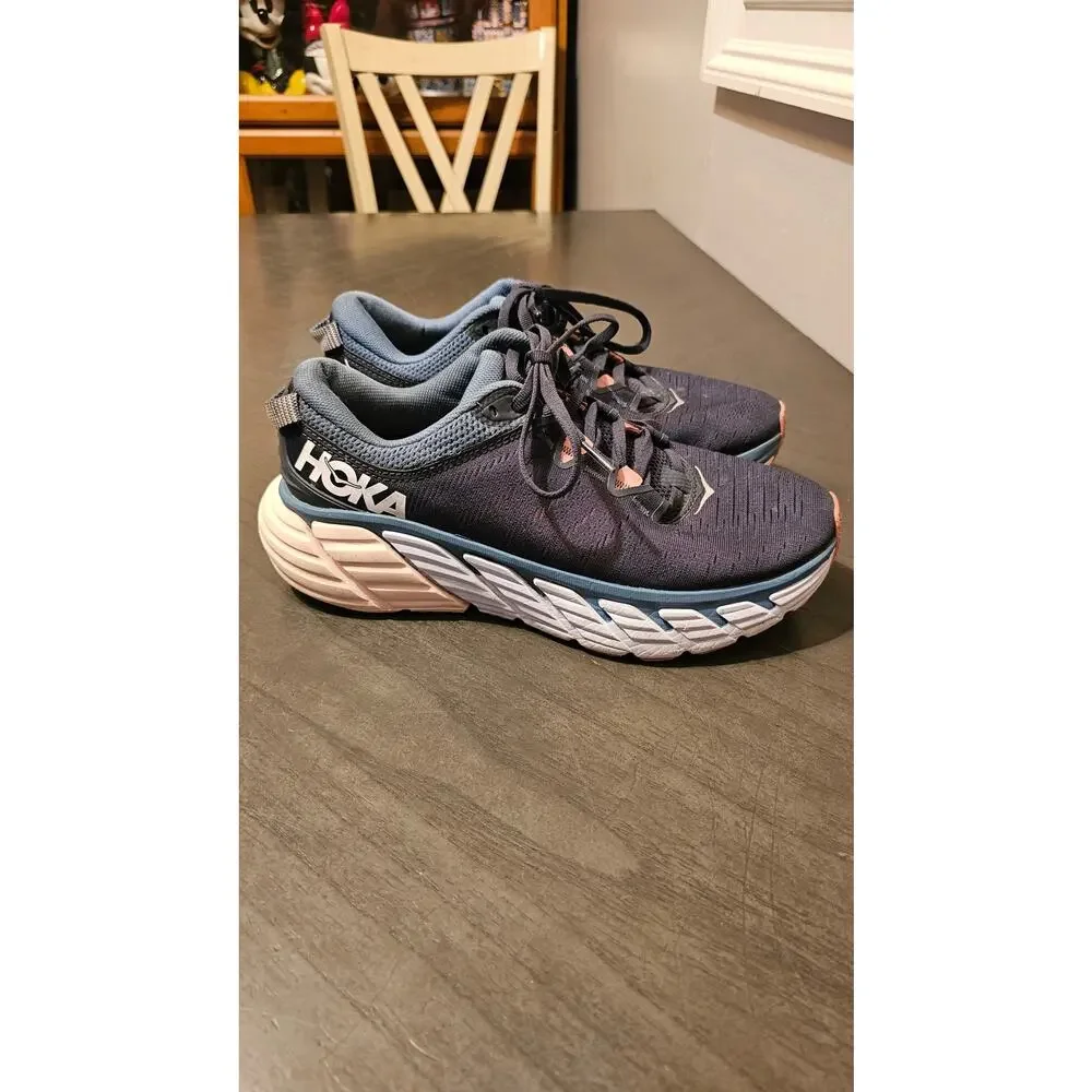 Hoka One One Gaviota 3 Road Running Shoes‎ Lightweight Ombre Blue Women Sz 7.5B